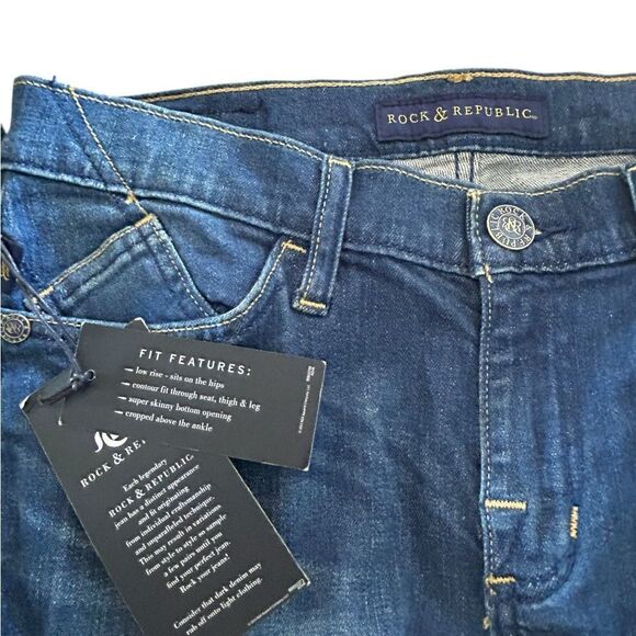 Rock and Republic Kashmere Crop Ankle Jeans New With Tags size 10 - Picture 5 of 6